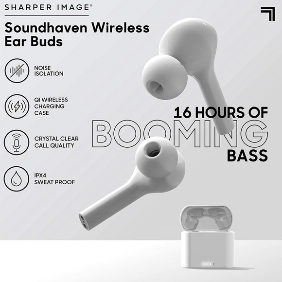 Wireless Bluetooth Headphones/Earbuds, Qi Charging, Noise Isolation - Picture 3 of 9